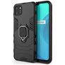 Mobigear Armor Ring Realme C11 (2020) Hülle Hardcase Backcover Stoßfest mit Ringhalter - Schwarz