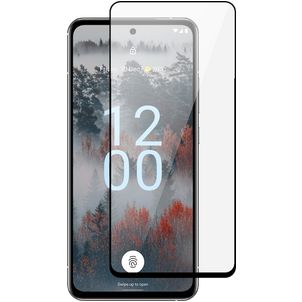 Mobigear Premium Nokia X30 Panzerglas Gehärtetes Glas Displayschutz - Hüllenfreundlich - Schwarz