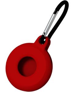 Mobigear Circle Key Apple AirTag Hülle Flexibles TPU Schlüsselanhänger - Rot