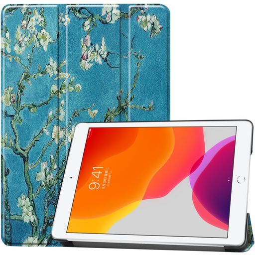 Mobigear Tri-Fold iPad 7 (2019) Hülle Klapphülle - Mandelblüten