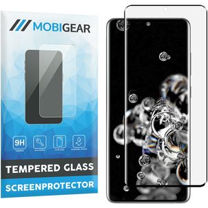Mobigear Curved Samsung Galaxy S20 Ultra Panzerglas Gehärtetes Glas Displayschutz - Hüllenfreundlich - Schwarz