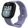 Mobigear Sport Dual Silikon Fitbit Sense Armband Drückerschließe - Lila