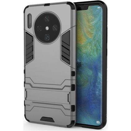 Mobigear Armor Stand Huawei Mate 30 Hülle Hardcase Backcover Stoßfest mit Ständer - Grau