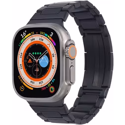 Mobigear Berlin Edelstahl Apple Watch Armband Faltschließe - 42/41/40/38 mm - Schwarz