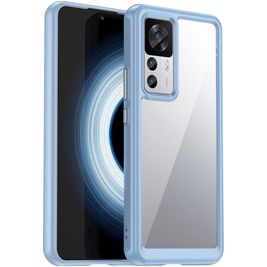 Mobigear Crystal Xiaomi 12T Hülle Hardcase Backcover - Transparent / Blau Mobigear Crystal Xiaomi 12T Hülle Hardcase Backcover - Transparent / Blau