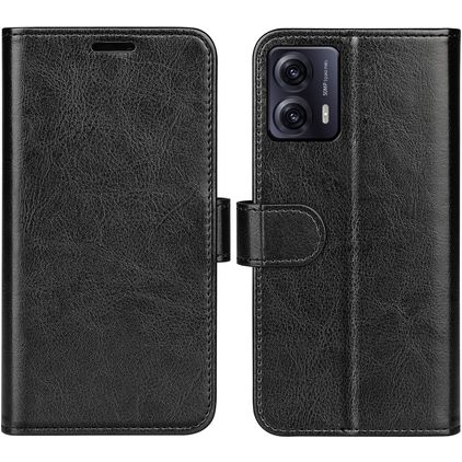 Mobigear Basic Motorola Moto G53 5G Hülle Klapphülle Geldbörse - Schwarz