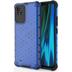 Mobigear Honeycomb Realme Narzo 50 4G Hülle Hardcase Backcover Stoßfest - Blau