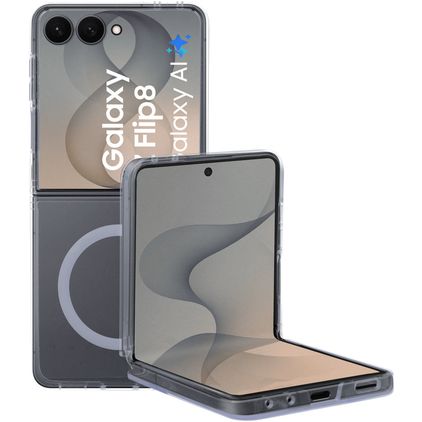 Mobiparts Hardcover Durchsichtig Samsung Galaxy Z Flip 8 MagSafe Hülle Hardcase Backcover - Transparent