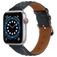 Mobigear Genova Leder Apple Watch Armband Dornschließe - 42/41/40/38 mm - Schwarz