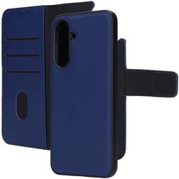 Mobiparts Samsung Galaxy A36 Hülle Echtes Leder Abnehmbare 2in1 Klapphülle Geldbörse - Blau