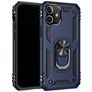 Mobigear Armor Ring iPhone 12 Pro Hülle Hardcase Backcover Stoßfest mit Ringhalter - Blau