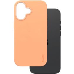 CARE by PanzerGlass Fashionable iPhone 16 Silikon MagSafe Hülle Backcover - Peachy