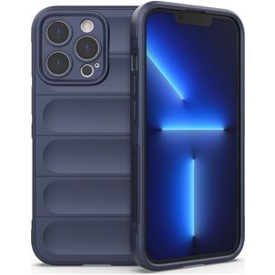 Mobigear Bumpy iPhone 13 Pro Hülle Flexibles TPU Backcover - Dunkelblau