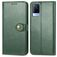 Mobigear Snap Button Vivo V21 Hülle Klapphülle Geldbörse - Grün