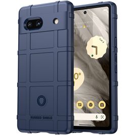 Mobigear Rugged Shield Google Pixel 7a Hülle Flexibles TPU Backcover Stoßfest - Blau