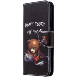 Mobigear Design Huawei P40 Lite E Hülle Klapphülle Geldbörse - Do Not Touch
