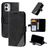 Mobigear Rhombus iPhone 12 Mini Klapphülle Portemonnaie - Schwarz