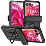 Mobigear Armor Ring Motorola Razr 50 Hülle Hardcase Backcover Stoßfest mit Ringhalter - Schwarz