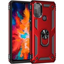 Mobigear Armor Ring Motorola Moto G50 Hülle Hardcase Backcover Stoßfest mit Ringhalter - Rot