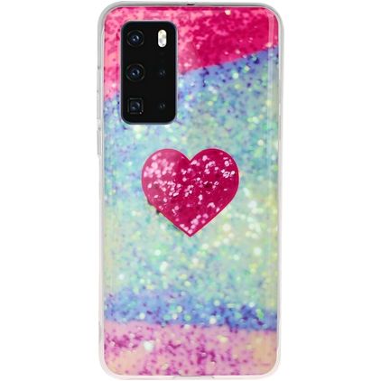 Mobigear Design Huawei P40 Hülle Flexibles TPU Backcover - Herzen