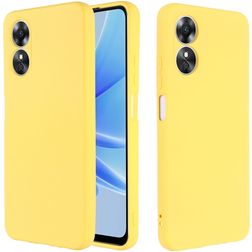 Mobigear Rubber Touch OPPO A17 Silikon Hülle Backcover - Gelb