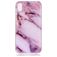 Mobigear Marble iPhone XS Max Hülle Flexibles TPU Backcover - Lila