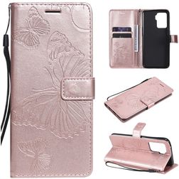 Mobigear Butterfly OPPO A94 5G Klapphülle Portemonnaie - Roségold