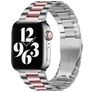 Mobigear Antwerp Edelstahl Apple Watch Armband Faltschließe - 49/46/45/44 mm - Pink / Silber