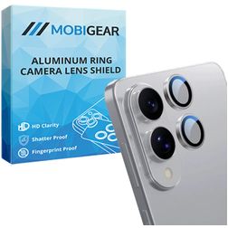 Mobigear Single Samsung Galaxy S25 Edge Panzerglas Kameralinsenschutz - Hüllenfreundlich - Silber