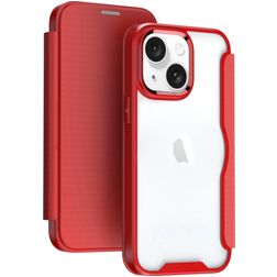 Mobigear Smart Fit iPhone 15 Plus Hülle Hardcase Klapphülle - Rot