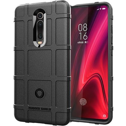 Mobigear Rugged Shield Xiaomi Mi 9T Hülle Flexibles TPU Backcover Stoßfest - Schwarz