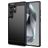 Mobigear Brushed Slim Samsung Galaxy S25 Ultra Hülle Flexibles TPU Backcover - Schwarz