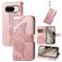 Mobigear Butterfly Google Pixel 8 Hülle Klapphülle Geldbörse - Roségold