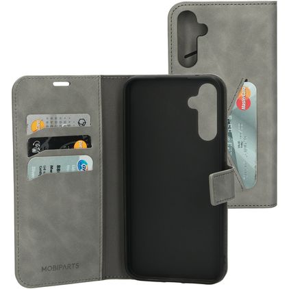 Mobiparts Classic Wallet Samsung Galaxy A34 Hülle Klapphülle Geldbörse - Granite Grey
