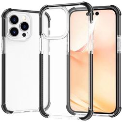 Mobigear Full Bumper iPhone 14 Pro Max Hülle Hardcase Backcover Stoßfest - Schwarz