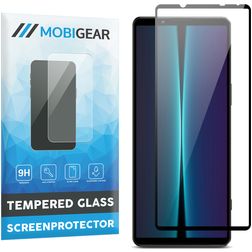 Mobigear Premium Sony Xperia 1 V Panzerglas Gehärtetes Glas Displayschutz - Hüllenfreundlich - Schwarz