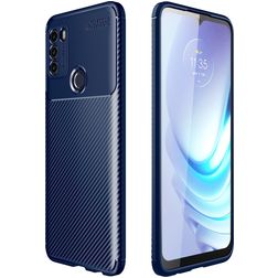 Mobigear Racing Motorola Moto G50 Hülle Flexibles TPU Backcover - Blau