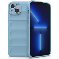 Mobigear Bumpy iPhone 14 Plus Hülle Flexibles TPU Backcover - Blau