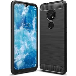 Mobigear Brushed Slim Nokia 6.2 Hülle Flexibles TPU Backcover - Schwarz
