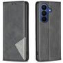 Mobigear Rhombus Slim Samsung Galaxy A37 Hülle Klapphülle - Schwarz