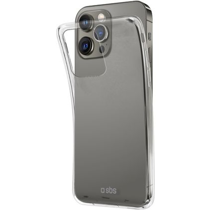 SBS Polo iPhone 13 Pro Max Hülle Flexibles TPU Backcover - Schwarz