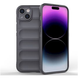 Mobigear Bumpy iPhone 15 Plus Hülle Flexibles TPU Backcover - Charcoal