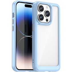 Mobigear Crystal iPhone 15 Pro Hülle Hardcase Backcover - Transparent / Blau