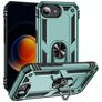 Mobigear Armor Ring iPhone 17e Hülle Hardcase Backcover Stoßfest mit Ringhalter - Grün