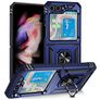 Mobigear Armor Ring Samsung Galaxy Z Flip 5 Hardcase Backcover Shockproof mit Ringhalter - Blau