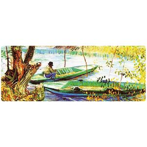 Mobigear Anti-Slip Mauspad - 40 x 90 CM - Fishing in Spring