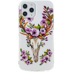 Mobigear Design iPhone 12 Pro Max Hülle Flexibles TPU Backcover - Blumen