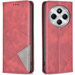 Mobigear Rhombus Slim Xiaomi Redmi 14C Hülle Klapphülle - Rot