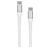 Mobiparts Woven Cable USB-C auf USB-C Kabel 1,5 m - Weiß
