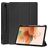 Mobigear Tri-Fold Gel Samsung Galaxy Tab S7 FE TPU / Kunstleder Klapphülle + Stylus-Halter - Schwarz